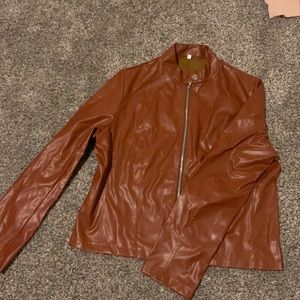 Brown Plerther zip up jacket